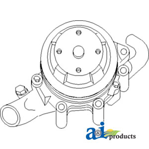 UF21231   Water Pump with Single Pulley---Replaces 87800119